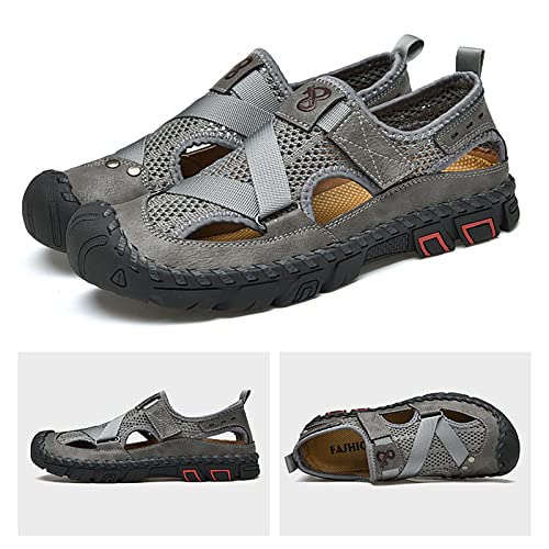 ls for Men, Breathable, Korean Edition, Slip-on Beach Leather Shoes, Made of Cowhide Leather, Winter Shoes for Men Grey3