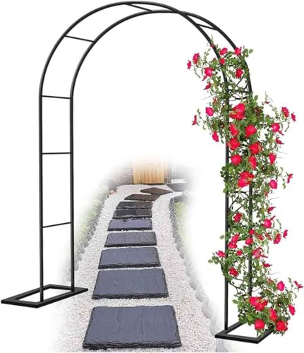 Arche de jardin extra large en acier vert 3m50 pour plantes grimpantes