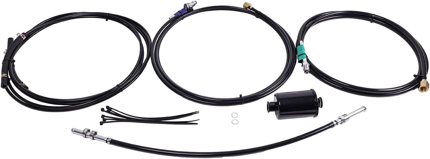 HOLDWELL Complete Nylon Fuel Line Set NFR0013 GM23B FL-GM22B FL-GM22B-T Compatible with 1988-1997 Chevrolet C1500 C2500 C3500 K1500 K2500 K3500 1988-1997 GMC C3500 K3500 Gas Trucks