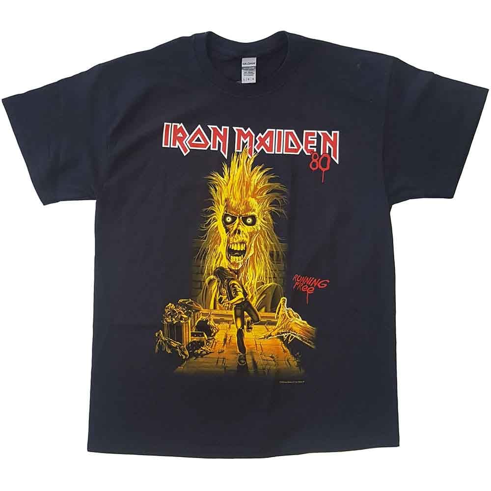 Rock Off Officially Licensed Products Men's Black Iron Maiden Debut Album 40Th Anniversary T-Shirt