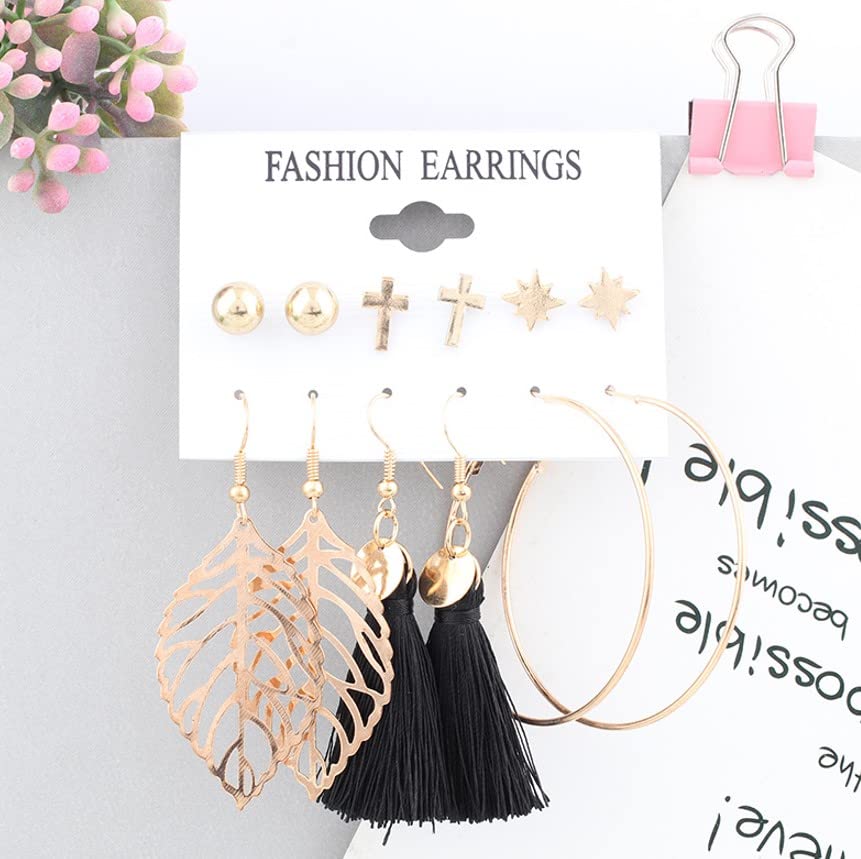 Image of ANNACREATIONS Stylish combo of pearl stud hoop earrings set for Women Girls