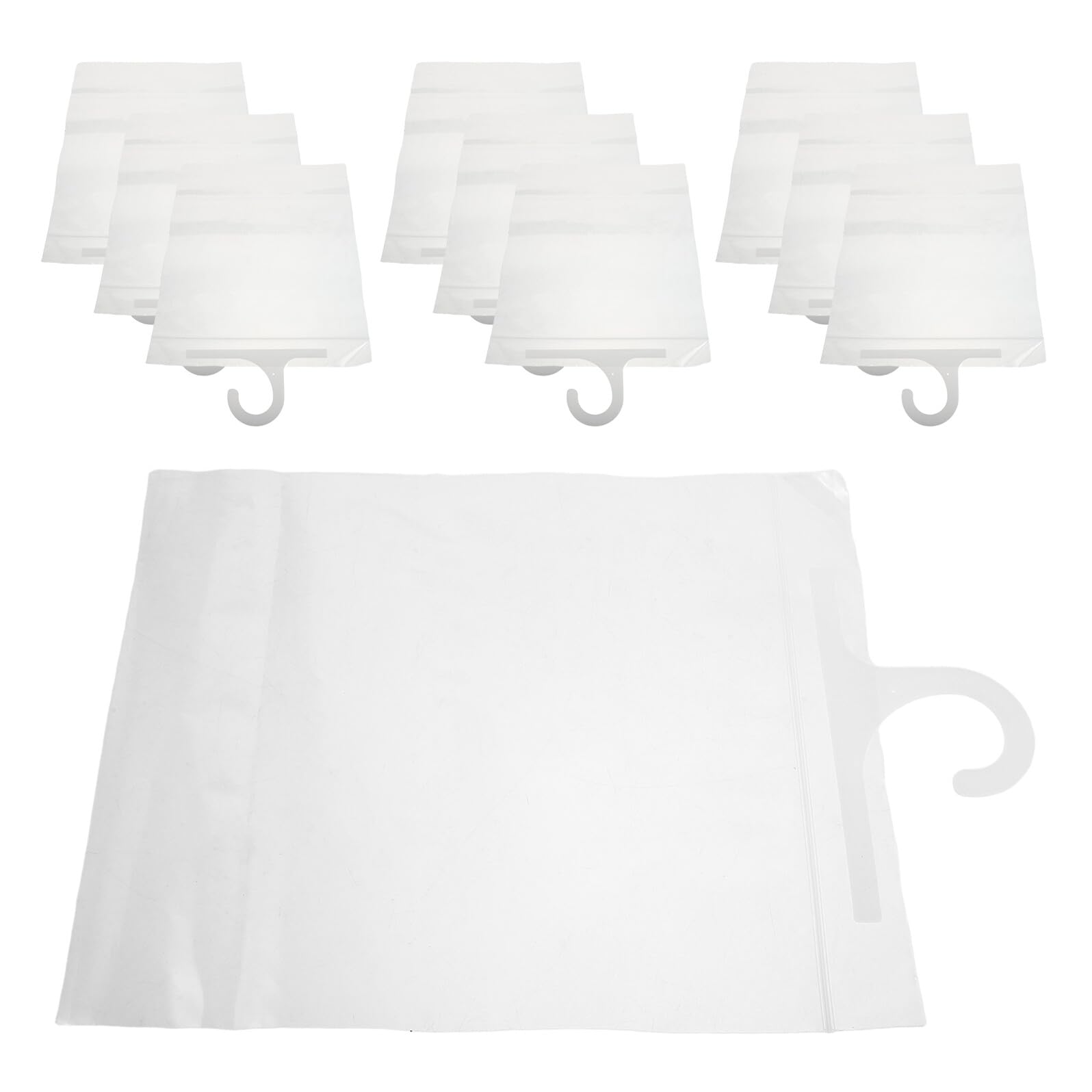 Housse à vêtements suspendue en PVC 26x29 cm | Lot de 25 organiseurs de placard anti-poussière