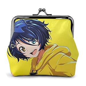 Wonder Egg Priority Mini portemonnee – lederen portemonnee, kinderportemonnee met kus-lock sluiting voor meisjes…