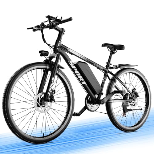 Misodo Electric Bike for Adults, 1500W Peak Mountain Ebike, 26" All-Terrain Electric Bicycle, 25 MPH 65 Miles Long Range, 48V 10.4Ah Removable Battery High-Step Commute E-Bike