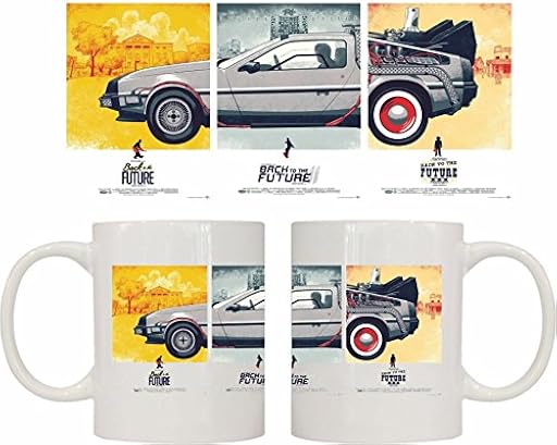 Taza Delorean | Diseño Retro | Cerámica 350 ml | Apta para Microondas | Idea de Regalo para Nostálgicos y Fans de los 80 | Ya disponible en tu tienda friki favorita! En mundofriki.es!
