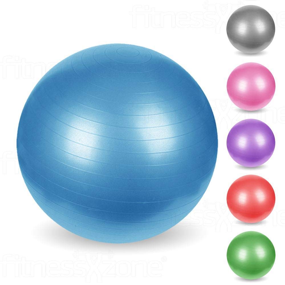 Kriya Gym Ball for Exercise & Fitness-75 cm (Multi-Colour)
