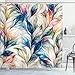 Ambesonne Colorful Shower Curtain, Dreamy Huddle of Fantasy Woodland Leaves with Mystic Botany Aura Art, Cloth Fabric Bathroom Decor Set with Hooks, 69