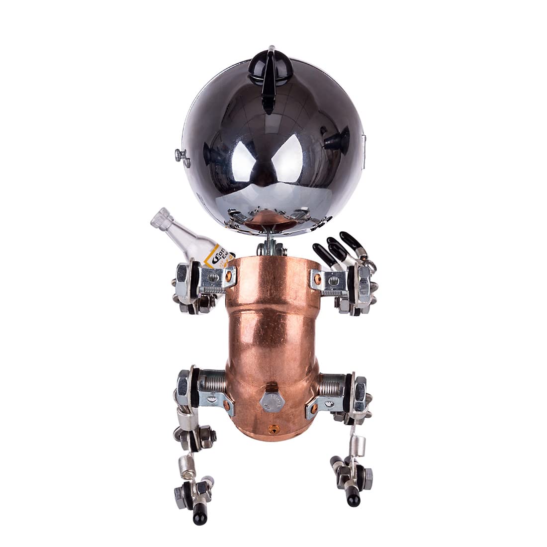 3D Metall Puzzle Steampunk Roboter Tischlampe, Vintage Industrial Tischlampe Steampunk Lampe Eisen Retro Nachttischlampe, Retro-Deko & Geschenkidee für Erwachsene