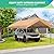 VerisShade 12x20FT Carport, Car Canopy, Portable Garage, Easy to Assemble, Carport Canopy 12x20FT Heavy Duty for Car, Bike, Boat, Party (Khaki)