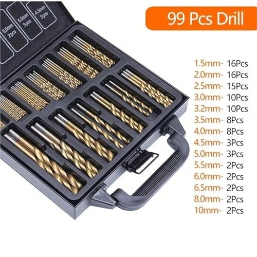 Set de Brocas de Acero Rápido 99 Piezas para Taladro miniatura 4