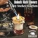 Whiskey Smoker Kit with Torch - 6 Natural Wood Chips Flavors, 2 Glasses, 2 Ice Molds - Cocktail Smoker Infuser Kit, Old Fashioned Smoker Kit, Birthday Bourbon Whiskey Gifts for Men, Dad(No Butane)