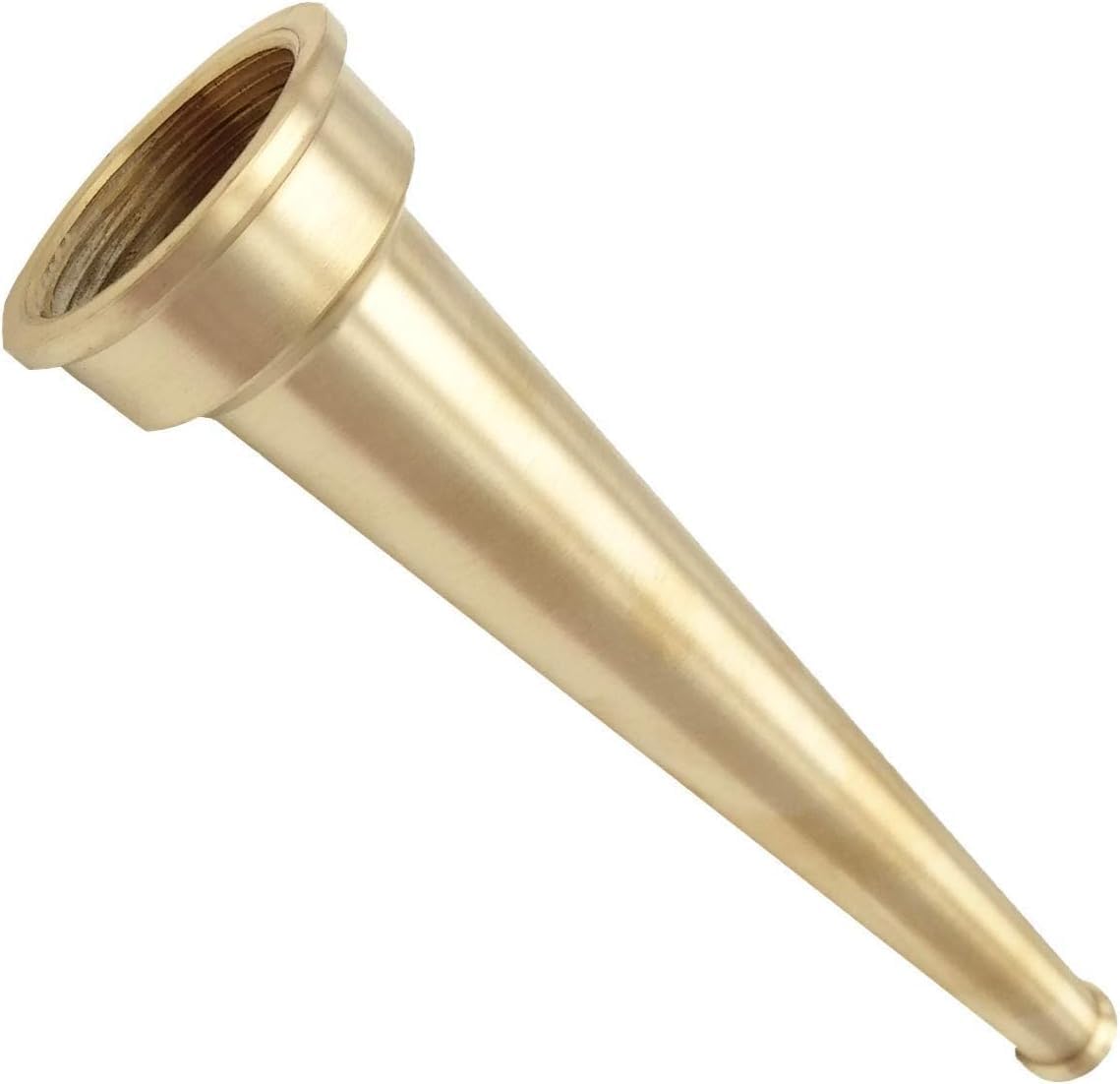 SAFBY Brass Fire Equipment, Plain Hose Nozzle, 2" NH (NST), 12" Length, 9/16" Orifice (2" NH/NST)