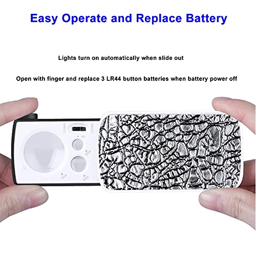 2 Pcs Illuminated Jewelers Loupe, 30X 60X 90X Eye Loupe Portable Magnifying Glass With Led Light, Lighted Magnifier For Jewelry, Coins, Plants, Stamps, Gems, Watch Repair Work #TOP4
