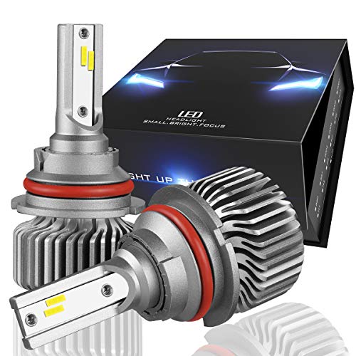 NUVISION LIGHTING Pair 9007 HB5 Bulbs 10000 Lumens 60W Slim LED Headlight High Low Beam Fog Lamp Light Conversion HID Kit, Slim Design (NVL-SLS-9007)