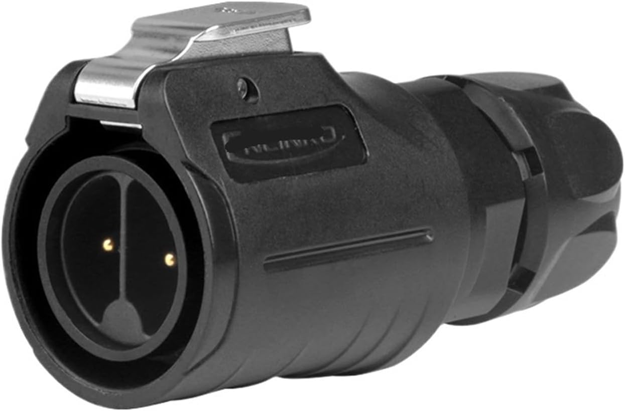 LP16 lock wire 2 core plastic b waterproof aviation socket screw crimping male and female docking power connector(Male plug)