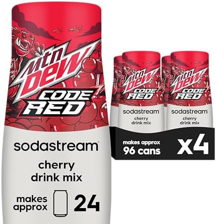 SodaStream MTN Dew Code Red Drink Mix (440ml, Pack of 4)