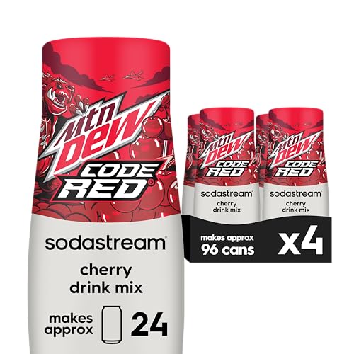 Image of SodaStream MTN Dew Code Red Drink Mix (440ml, Pack of 4)