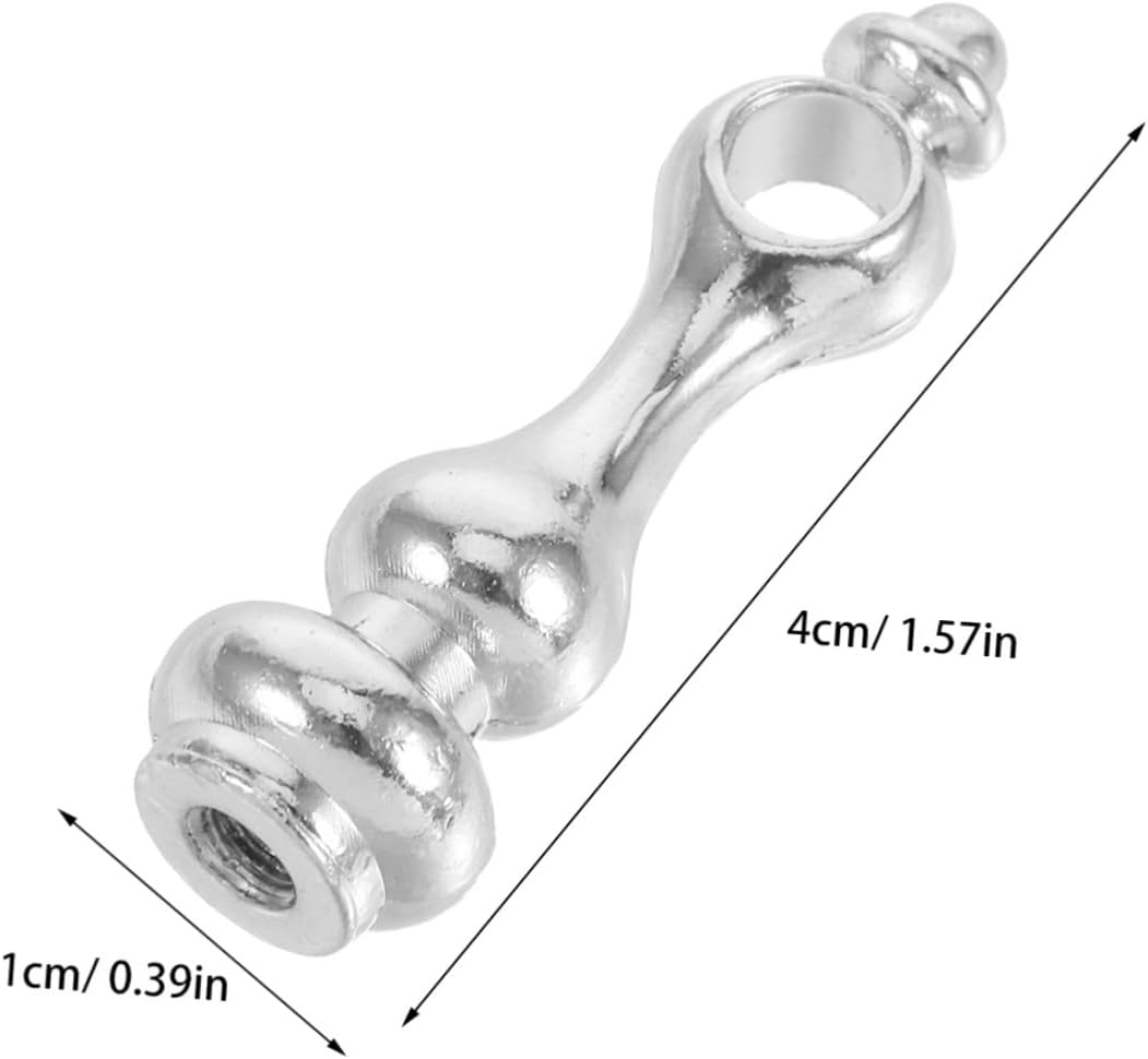 Zerodeko 4 Sets Gallery Spindles Gourd Head Connectors for Wine Cabinets Carts Easy to Install Metal Furniture Accessories Enhances Home Decor