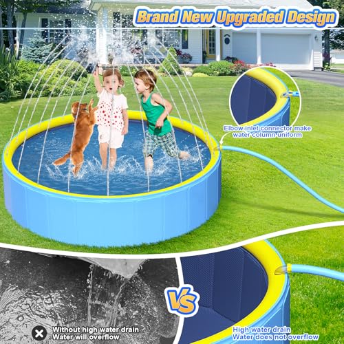 artcool Piscina grossa para cães de 200 cm para animais de estimação e crianças, plástico rígido ant