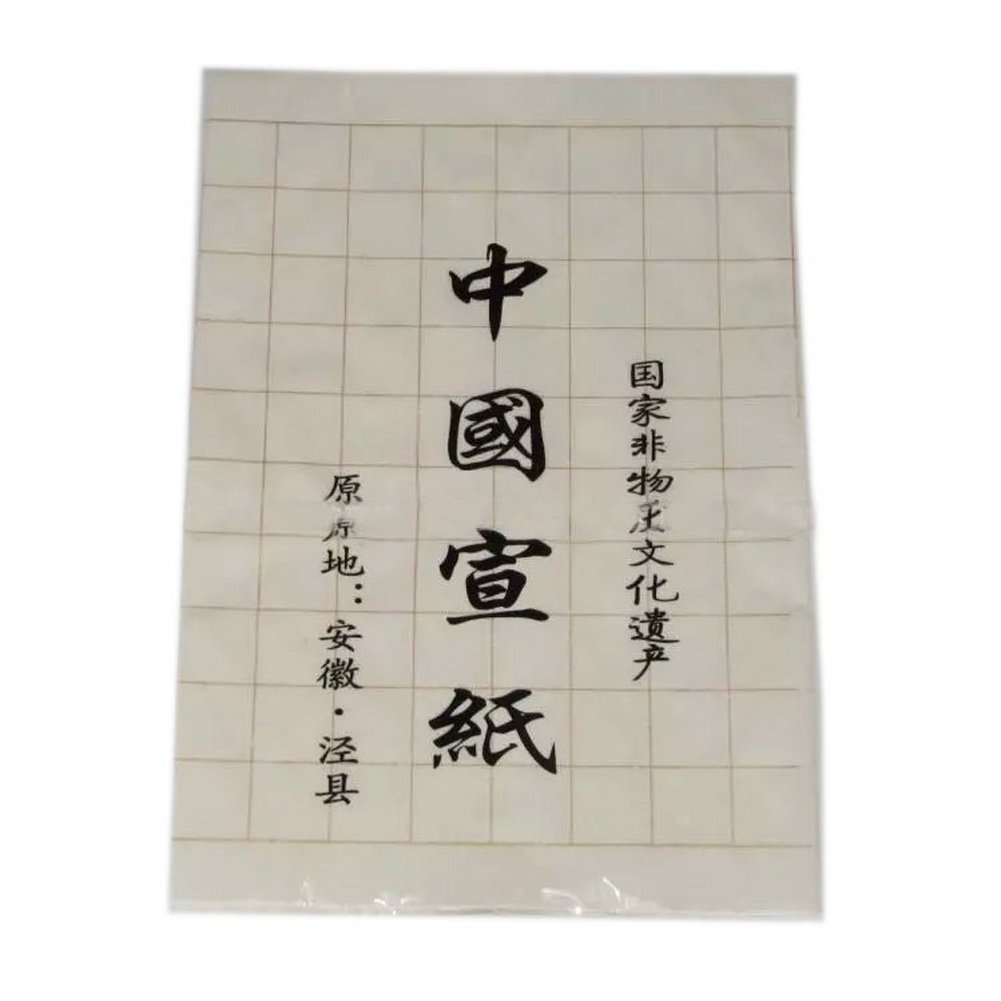 20 Sheets Practice Xuan Papers with Grids 13.5 * 54 Inches