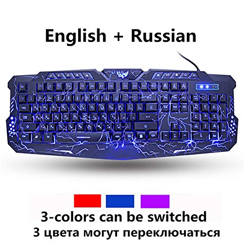 Teclado para juegos con luz LED y cable USB para PC 3
