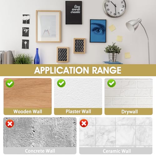 Bilderhaken 120 Stück Bilderaufhänger Metall Bilderhaken zum Nageln Robuster Picture Hanging Tool zum Aufhängen von Bilderrahmen zum Aufhängen von Fotorahmen im Zuhause und Büro10-50 lbs