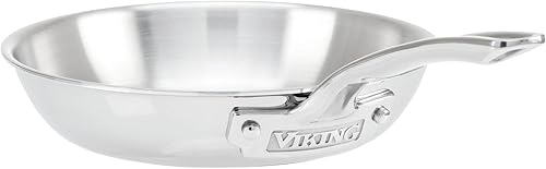 Viking Sartén de acero inoxidable de 3 capas, 8 pulgadas