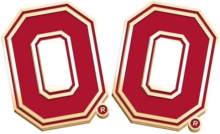 PicturesOnGold.com Officially Licensed Pair of Color Enamel Ohio State O Logo Cuff Links