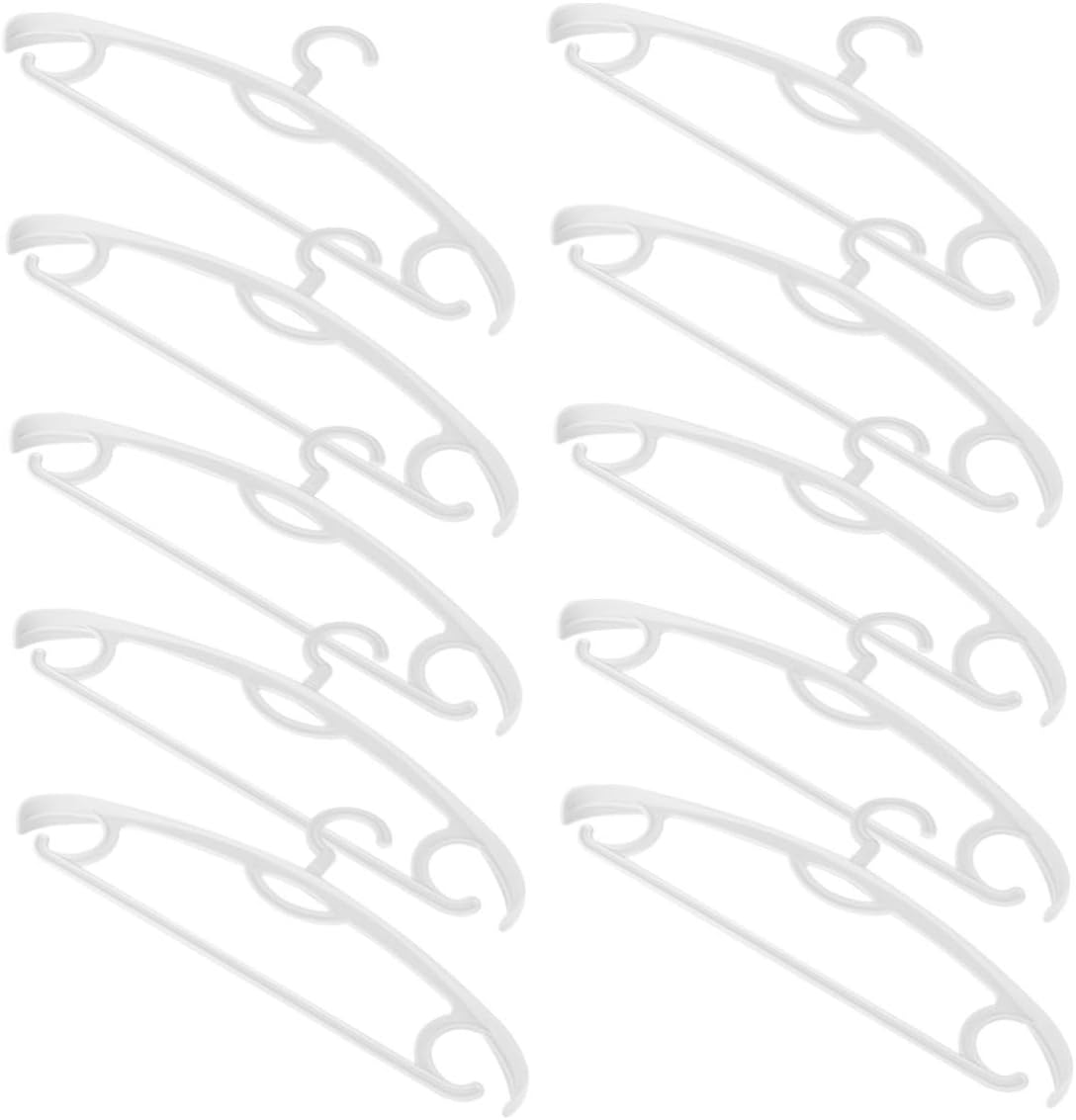 Homoyoyo Traceless Non-Slip Wide Shoulder Clothes Hangers, Solid Plastic Coat Rack with 360° Rotatable Hook, Thick Windproof Multipurpose Clothes Hanger for Closet Storage, 10pcs Gray