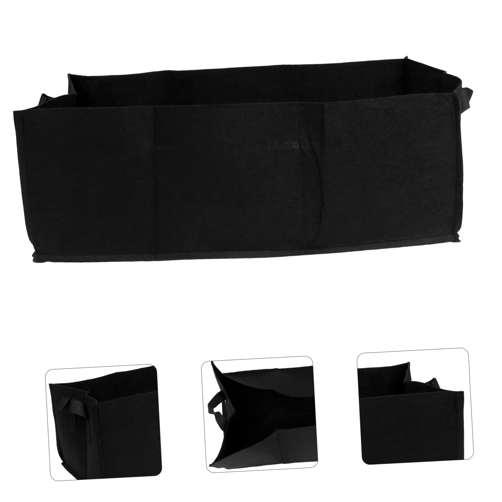 TOYANDONA Quadratischer Pflanzbeutel 60X30X20cm aus Vliesstoff Atmungsaktiv Faltbar Wiederverwendbar für Gemüse Blumen Erdbeeren im Garten Gewächshaus oder Balkon