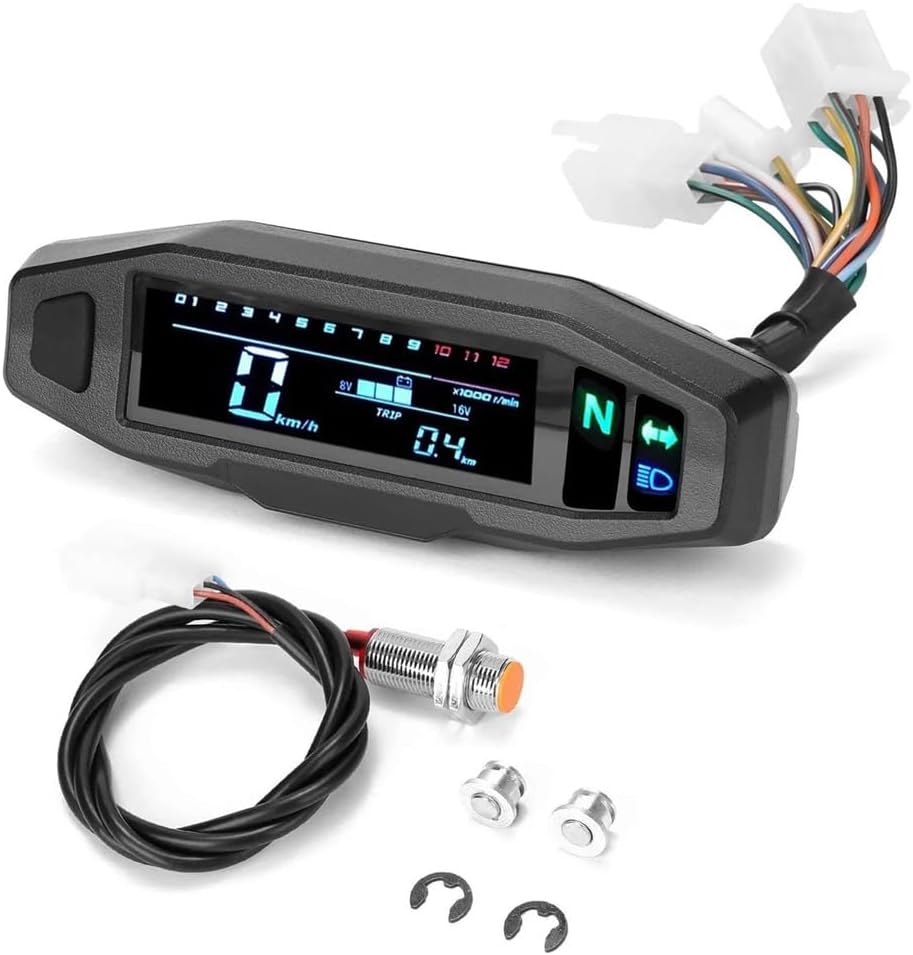 Odometer Speedometer Universal Motorcycle Digital Tachometer Odometer RPM Fuel Injection Carburetor Meter Digital Dash