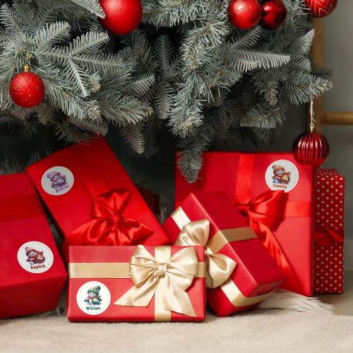 Image of Personalized Cute Christmas Snowman Stickers
