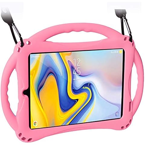 TopEsct Case for Samsung Galaxy Tab A 8.0(2018) SM-T387, Silicone Kids Shock Proof Convertible Handle Protective Cover Compatible with Samsung Galaxy Tab A 8.0 Inch 2018 Release Tablet (Pink) Cover