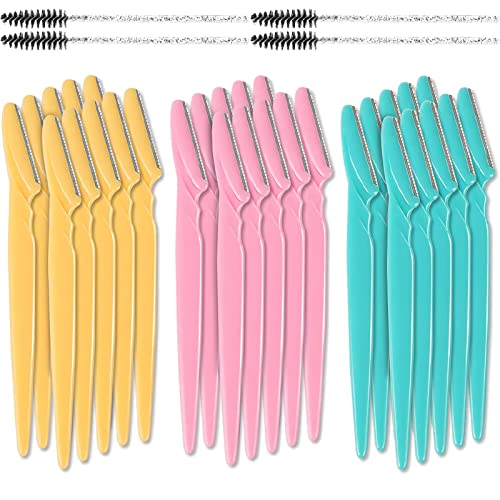 30 Piezas Maquinillas de Afeitar Cejas,Cuchilla de Ceja Afeitadora Depilación,Herramienta Exfoliante Dermaplaning para Mujeres y Hombres Cover