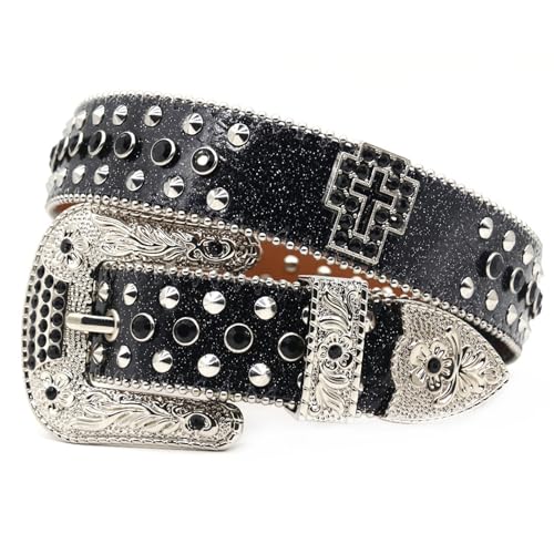 Ceinture à paillettes pour jeans et robe de boîte de nuit style gothique occidental