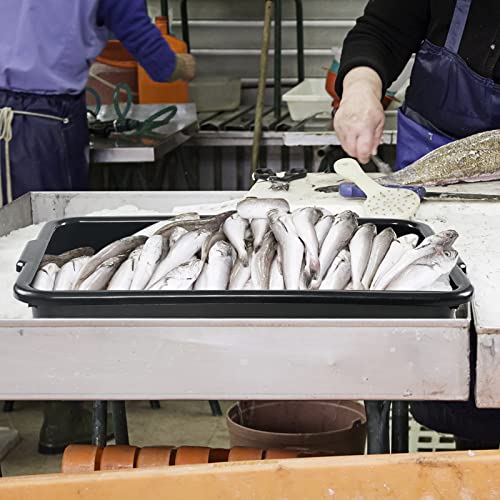 Cinkyou 13L 4-Pack Commercial Bus Tub, Plastic Bus Box, Black #TOP3