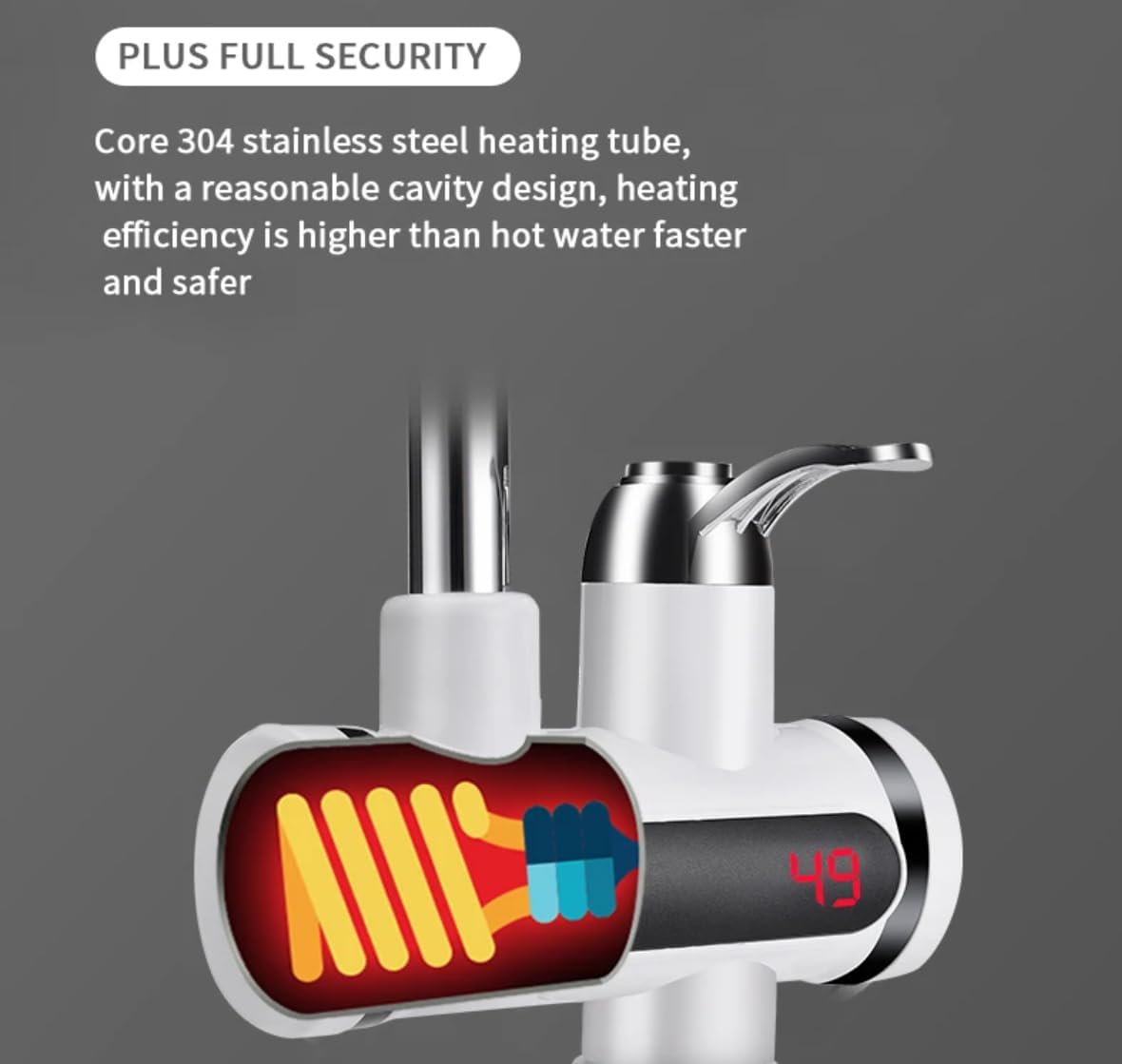 Electric Kitchen Water Heater Tap Instant Hot Water Heater Cold Heating Faucet Tankless Instantaneous Water Heater