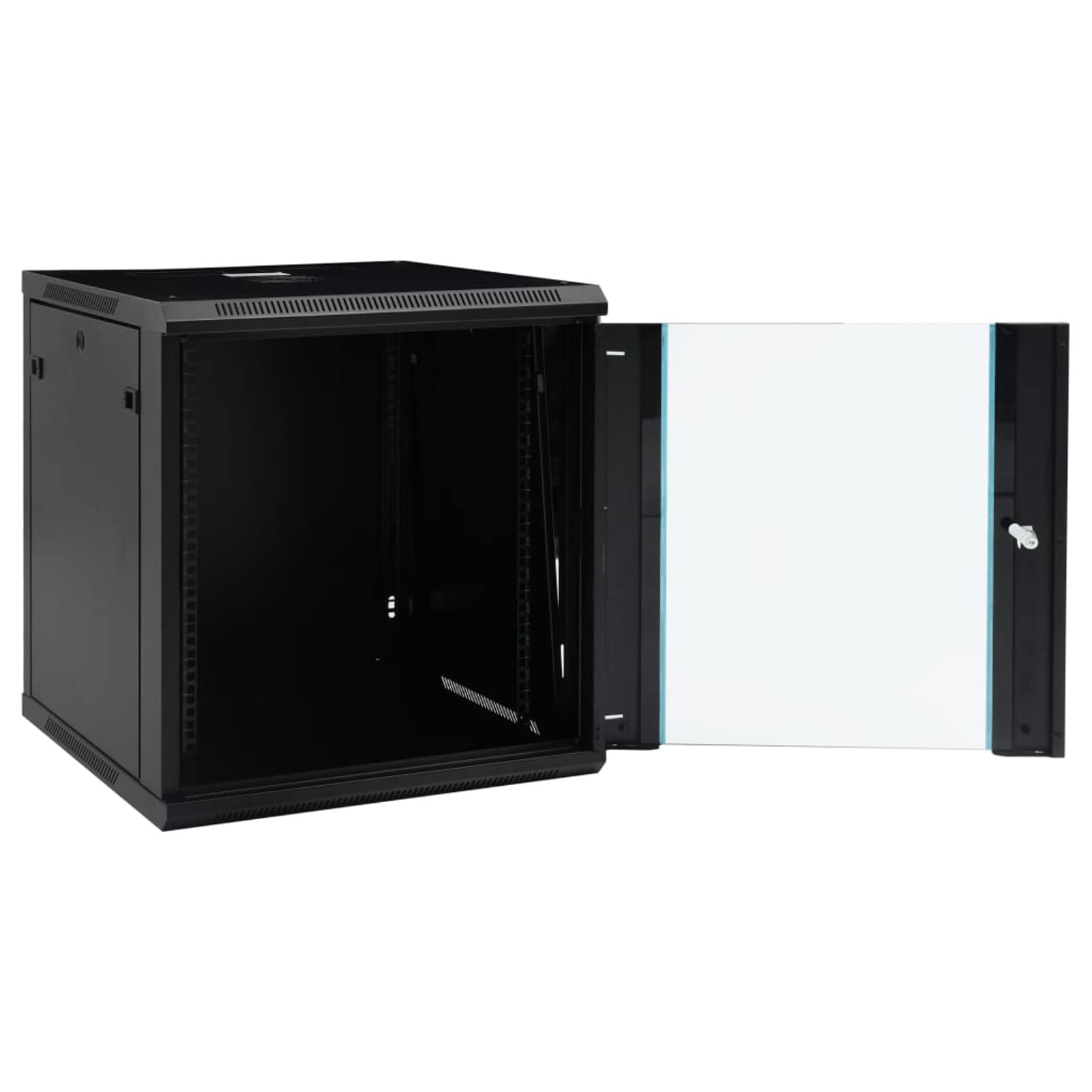 ZEYUAN 12U Netzwerkschrank Wandmontage 19" IP20, Serverschrank, Patchpanel, Router Kasten, Netzwerk Schrank, Datenschrank, Schaltschrank, 600x600x640 mm