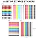 Boao 10 Sheets Polka Dots Stickers Colored Dot Stickers Round Sticker Labels Neon Color Wall Decals Sticker for Bedroom Playroom Nursery Classroom Decoration(Rainbow, 5 Sizes)