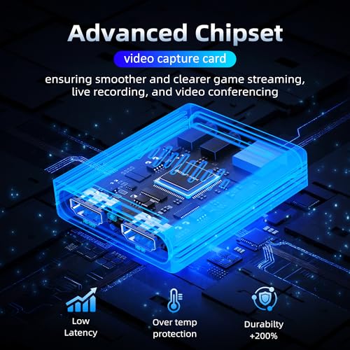 Image of 4K HDMI Video Capture Card for Nintendo Switch 2, PS5, Xbox, PC,Streaming- USB 3.0 Game Capture Device with 2K 30fps, Compatible with Broadcasting, Mobile Cameras & More