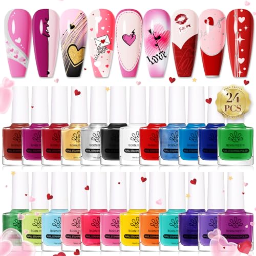 Born Pretty Nail Art Stamping Polish Halloween Nail Polish Set