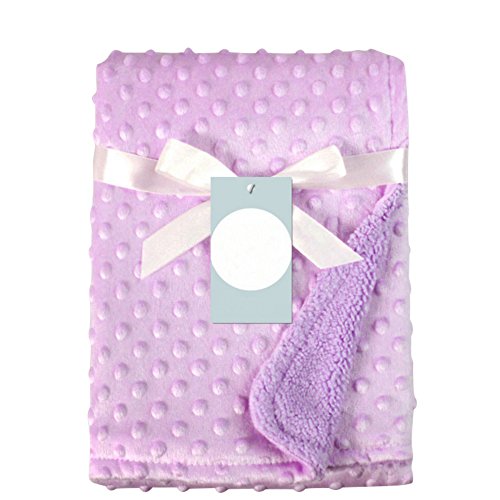 Moresave Nouveauné Bébé Garçon Couverture Doux Polaire Couverture Thermale Bébé Filles Emballé Swaddling Ensemble de Literie (violet)