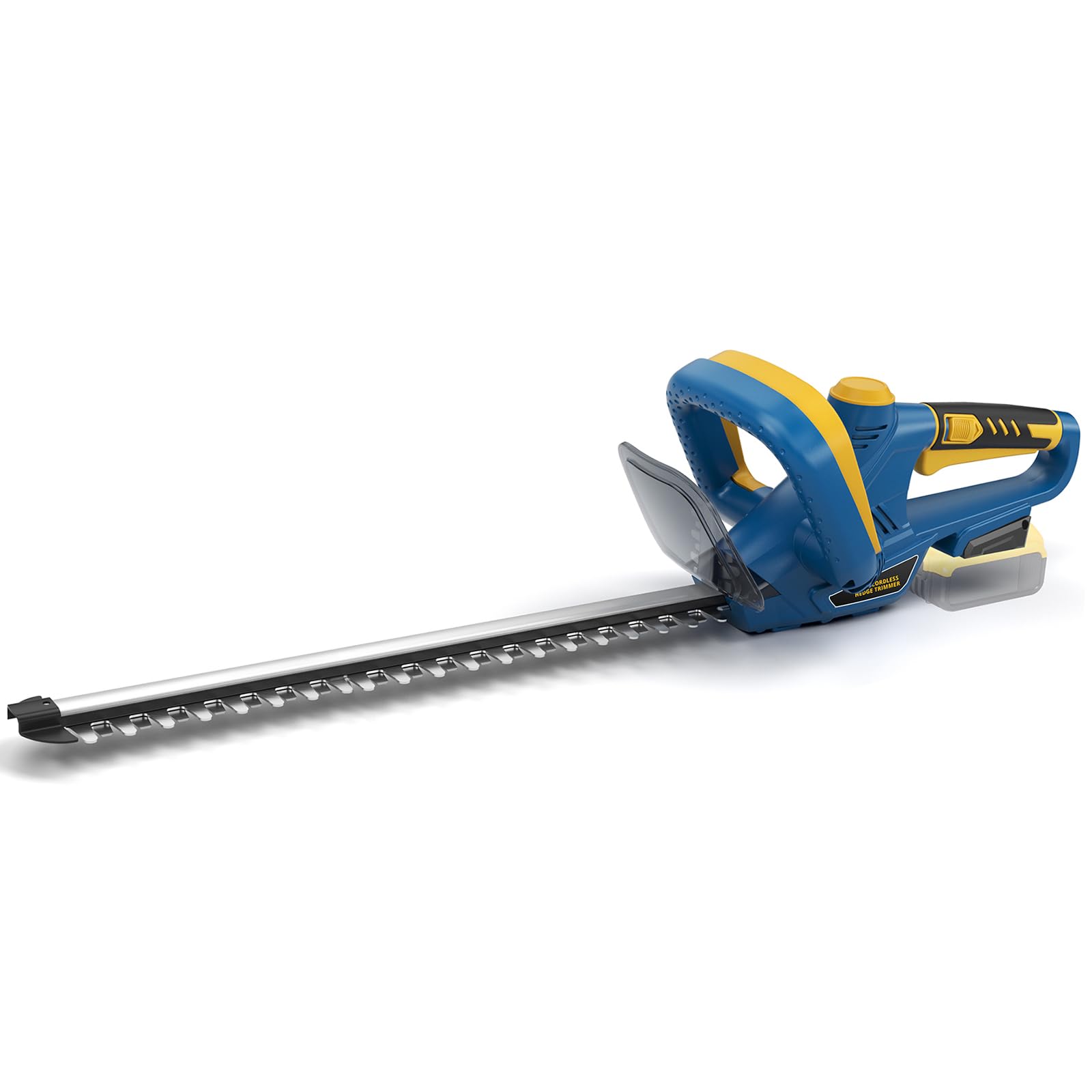 Hedge Trimmer for Dewalt 20V Battery, Cordless Hedge Trimmer with 22'' Dual-Action Blade, 1600RPM, 3/5'' Cutting Width, Rotating Handle & Dual Switch Design (Battery Not Included) (Navy Blue)