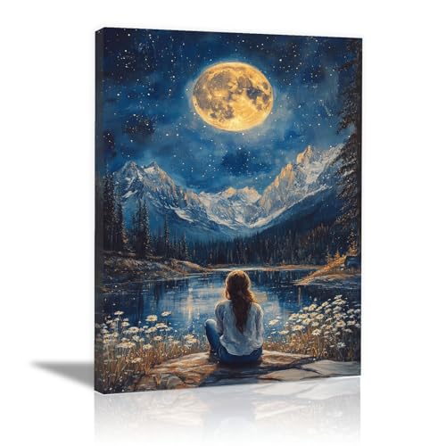Tableau de plante cadeau anniversaire original, peinture champ de marguerites
