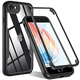 OWKEY iPhone SE 2020 Case, iPhone SE 2022/8/7 Case, 360° Full Body Heavy Duty Cover With Built-In Screen Protector, Shockproof Protective Phone Cover for iPhone SE/8/7 3rd 2nd Gen 4.7” (Black)