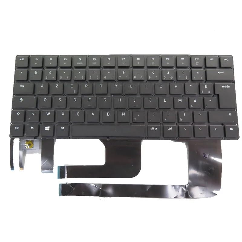Clavier Razer Blade de rechange avec finition noire sans cadre et touches rétroéclairées US