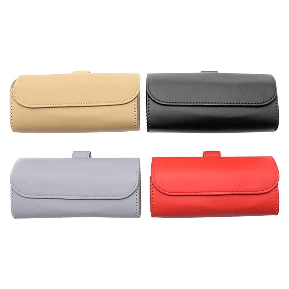 Car Sun Visor Clip Clip Sunglasses Lunettes de Soleil Organisateur Intérieur Boîtier de Rangement Boîte de Rangement Accessoires de Voiture Porte-Lunettes (Color Name : Black)