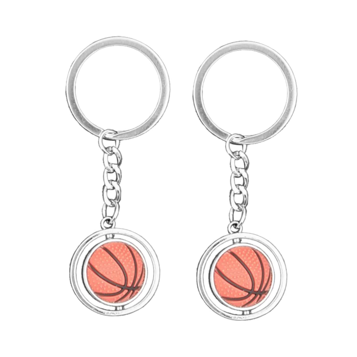 KICHOUSE Lightweight Boys and Girls Keychain Basketball Theme Zinc Alloy Key Ring Birthday
