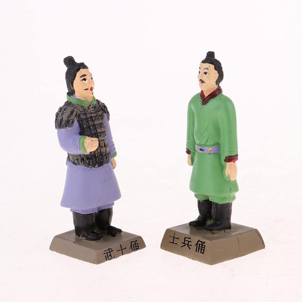 BNF® Chinese Qin Terra Cotta Warriors Figurine Artwork Ornaments Multicolor-Home & Kitchen-Craft Materials-Asian Calligraphy-Inkstones-image-39