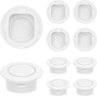 10pcs Car Bumper Hole Plugs for Radar Sensor, Nylon Waterproof Dust-Proof Plastic Plug Covers for Parking Sensor Holes, Universal Bumper Hole Plugs Fit for Most Cars and SUVs (White)